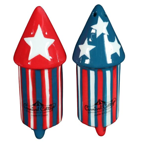 Johanna Parker Patriotic July 4th Salt & Pepper Shaker - Picture 3 of 4